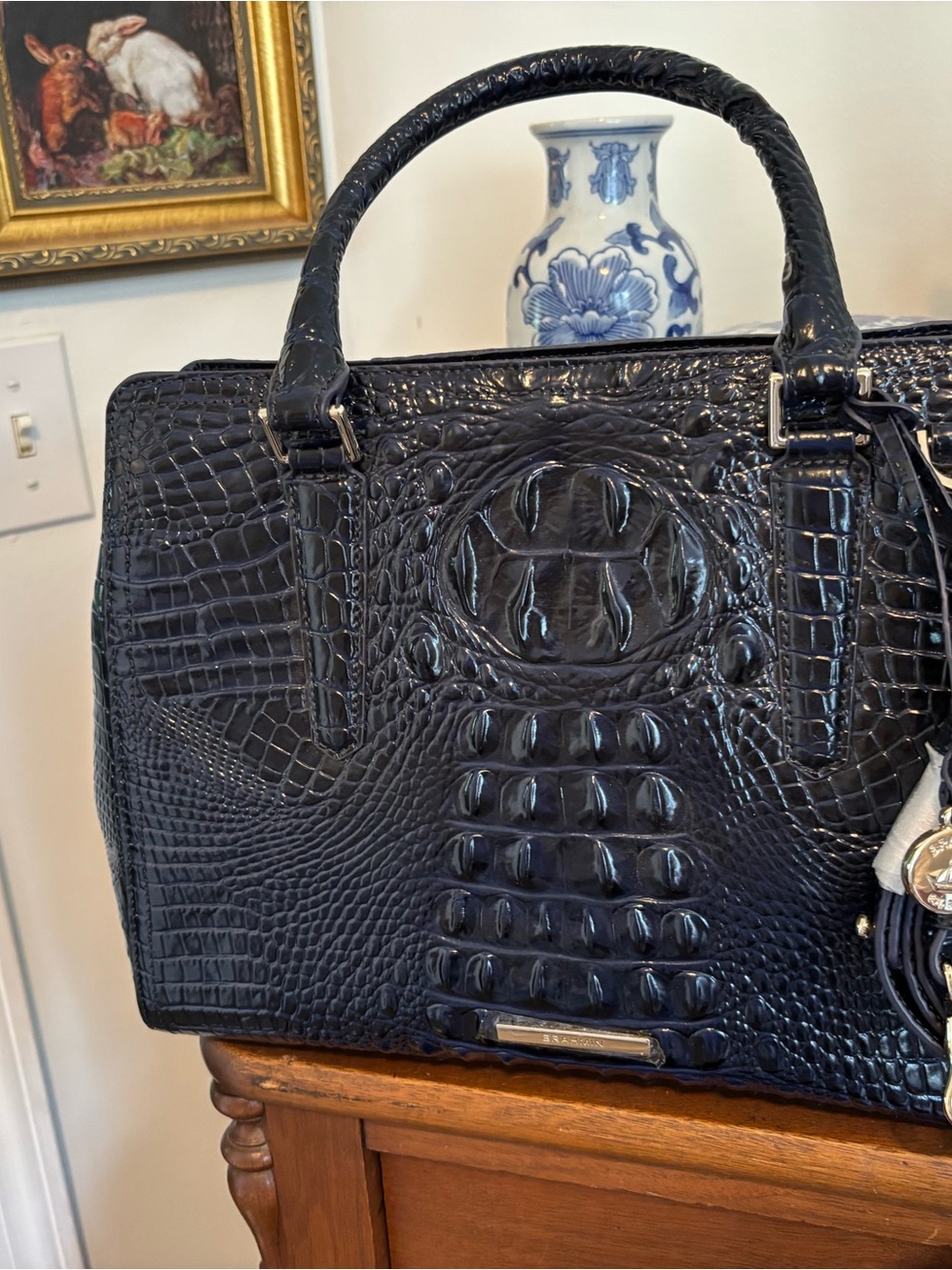 BRAHMIN Deep Navy Finley - Picture 6 of 7
